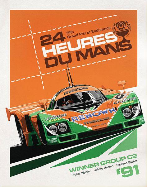 Vintage Racing Poster, Grand Prix Posters, Motorsport Art, 24h Le Mans, Course Automobile, Racing Car Design, Racing Art, Racing Posters, Sport Automobile