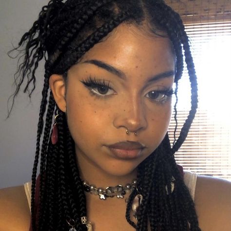 Alt Makeup Black Women, Grunge Makeup Black Women, Alt Makeup Looks, Dark Makeup Looks, Vision Bored, Alt Makeup, Swag Makeup, Simple Makeup Looks, Alternative Makeup