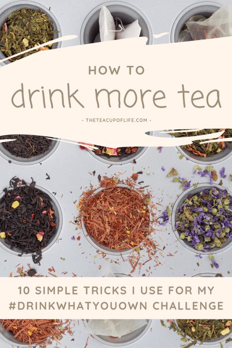 Last year I created a #drinkwhatyouown challenge for myself but quickly came to realize many other tea drinkers could relate to the inspiration behind it. How to drink more tea may seem like an odd guide, but there’s a solid reasoning for it. As an avid tea drinker and blogger I find myself up to my neck in teas because of my own purchases and free samples. So, I made the decision to put myself on a tea buying ban and focus more on drinking what I own. Farm Food Ideas, Tea Inspiration, Healthy Tea, Refreshing Beverages, Health Fitness Food, Health Drinks, Yummy Smoothie Recipes, Healthy Teas, Farm Food