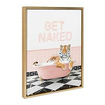 Cheetah Bathroom, Bathtub Art, Wall Frame Set, Pink Baths, Collage Picture Frames, Dream Wall, Eclectic Art, Bath Wall Art, Bright Gold