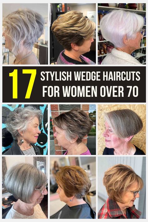 Short wedge haircut for women over 70 with layered volume and textured sides Reverse Wedge Haircut, Long Wedge Haircut, Zodiac Sign Hairstyles, Hairstyles For Over 70 Year Old Women, Short Hair Japanese, Wedge Bob Haircuts, Short Wedge Haircut, Haircuts For Women Over 70, Wedge Haircuts