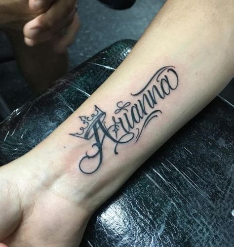 Tato Nama, Daughters Name Tattoo, Tattoo Name Fonts, Font Tato, Tattoo Font For Men, Name Tattoos For Moms, Ambigram Tattoo, Name Tattoos On Wrist, Kid Name Tattoo