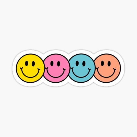 "Smile" Sticker for Sale by andiegras | Redbubble Smile Sticker, Stickers Cool, Cute Smiley Face, Free Wall Art, Work Stickers, Red Bubble Stickers, Happy Stickers, Bubble Stickers, Free Printable Wall Art