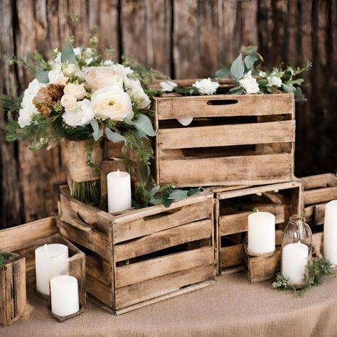 S P O T L I G H T O N P R O P S 🌿 ✨ Rustic crates! Perfect for that entrance display, cake display or confetti bar! We have plenty available for hire to make that statement arrangement! Message us to start your enquiry! 🤍🌸 #weddingdecorhire #northwalesweddingstylist #northwalesweddingdecor #welshweddings #rusticdecorhire #alexandraeventsweddings #rusticcrates #northwalesweddingsuppliers #cheshireweddingsuppliers Statement Arrangement, Entrance Display, Rustic Crates, Wedding Crates, Confetti Bars, Display Cake, Table Decor Ideas, Wedding Stylist, Cake Display