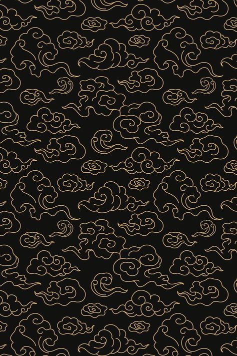 Cloud phone background, blue pattern | Free Vector - rawpixel Croquis, Chinese Cloud Pattern, Japanese Cloud Pattern, Cloud Iphone Wallpaper, Black Iphone Background, Japanese Background, Cloud Background, Wallpaper Gold, Cloud Phone