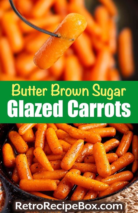 Carrot And Onion Side Dish, Cooked Sweet Carrots, Sweet Steamed Carrots, Sweet Carrots Stove Top, Quick Carrot Recipes, Carrot Brown Sugar Recipe, Green Beans Carrots Recipe, Sweet Cooked Carrots, Glazed Baby Carrots Oven