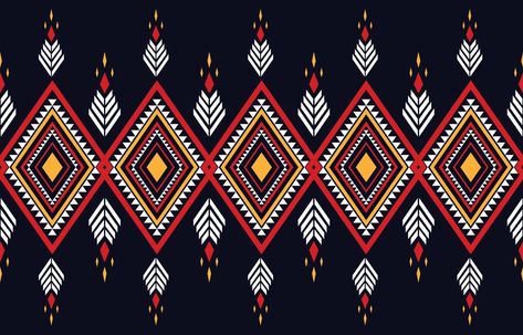 Indigenous geometry style pattern. seamless ethnic pattern concept. Design for indigenous, fabric, boho, carpet, ikat, tribal, batik, background, wallpaper, vector, illustration, pattern style. Indigenous Background, Indigenous Fabric, Ikat Border, Batik Background, Indigenous Style, Geometrical Motifs, Indigenous Design, Boho Carpet, Digital Border