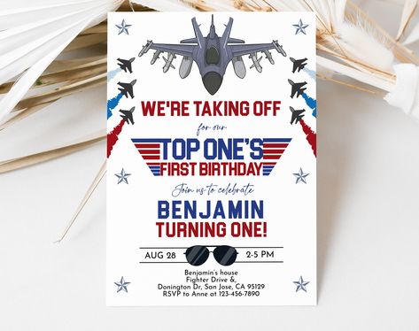 Aviation Themed Birthday Party, Airforce Party, Air Force Birthday, Aviation Party, Pilots Birthday, Planes Birthday, First Birthday Banners, Boy Birthday Invitations, Baby Boy 1st Birthday