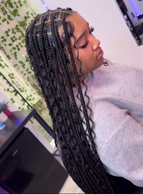 Romantic Waves, Haircut Selfie, Photo Hijab, Braided Hairstyles For Black Women Cornrows, Braided Hairstyles For Teens, Big Box Braids Hairstyles, Goddess Braids Hairstyles, Quick Braided Hairstyles, Box Braids Hairstyles For Black Women