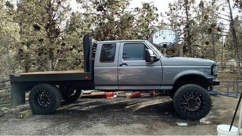 I don't usually like trucks like this.. But this ones cool! Ford Obs Flatbed, Obs Ford Flatbed, Obs Flatbed, Jeep Wrangler Pickup Truck, Custom Truck Flatbeds, Jeep Wrangler Pickup, Obs Ford, Pickup Trucks For Sale, Welding Rigs