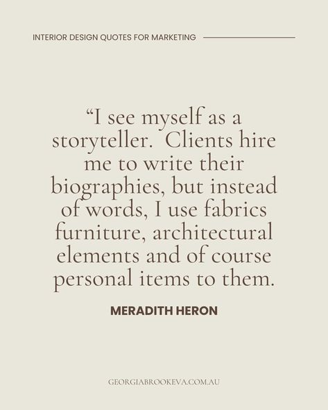 Save this post for later!! 🔖 Do you feel this way sometimes? 🤎 You just want to post something light hearted and easy. 🤎 You know you need to stick to your niche but you’re out of content ideas. 🤎 You want to inspire your audience without reinventing the wheel A strategically placed quote from reputable interior designers may be just what you need! Save this post, refer back to it and recreate these quotes in your brand visuals to boost your instagram marketing, even on the days you’re fee... Interior Design Quotes Inspiration, Romantic Interior Design, Of Content Ideas, Details Quotes, Interior Design Quotes, Furniture Quotes, Interior Design Instagram, Place Quotes, Famous Interior Designers