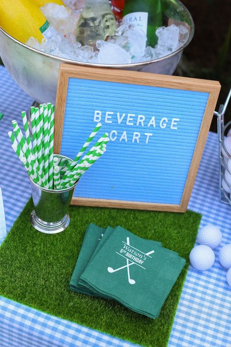 Golf Theme Party For Men, Golf Themed 70th Birthday Party, Diy Golf Themed Birthday Party, Golf Ball Party Decorations, Food For Golf Theme Party, 19th Hole Golf Party, 30 Birthday Golf Theme, Masters Golf Themed Party, Masters Themed Party Food