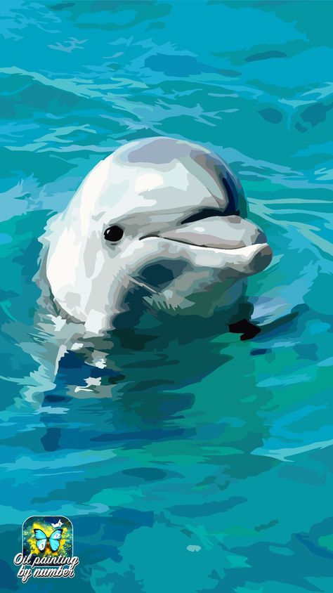 Marine Life Art, Ocean Art Painting, Dolphin Painting, Dolphin Art, Nature Art Painting, Diy Canvas Art Painting, Small Canvas, Ocean Creatures, Art Inspiration Painting