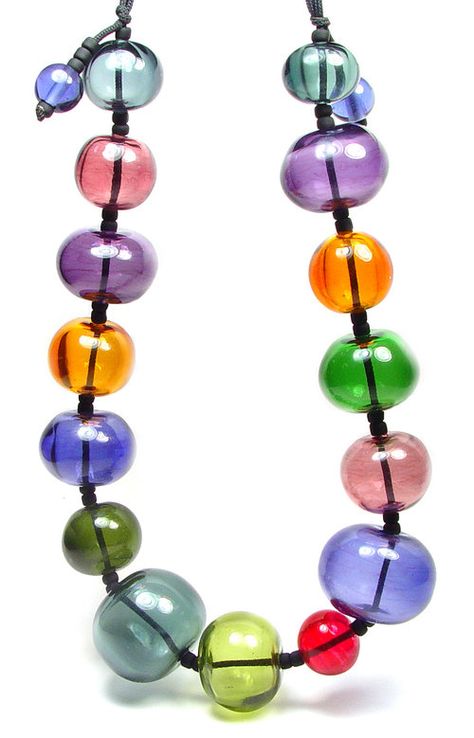 Glass Bead Crafts, Lampwork Bead Jewelry, Lampwork Necklace, Glass Creations, Handmade Glass Beads, Shape And Form, Lampwork Glass Beads, On Wednesday, World Of Color