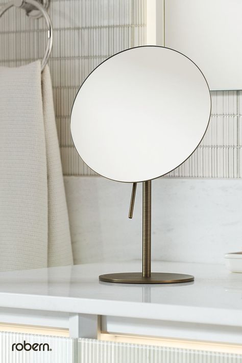 Make Up Mirror, Free Standing Wall, Magnifying Mirror, Luxury Makeup, Task Lighting, Clever Storage, Bathroom Space, Makeup Mirror, Luxury Bathroom