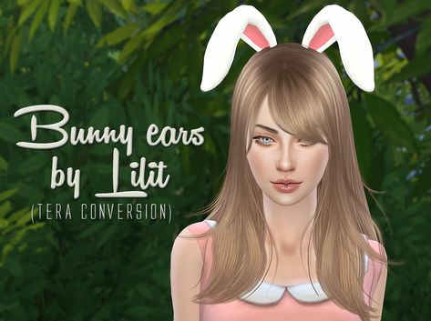 Bunny ears by Lilit (TERA conversion) - teen - elder - female and male - 8 colors - hat DOWNLOAD Theme Carnaval, Die Sims 4, Sims 4 Anime, Sims 5, Sims 4 Characters, Sims 4 Mm, Sims Hair, Sims 4 Cas, Sims 4 Cc Finds