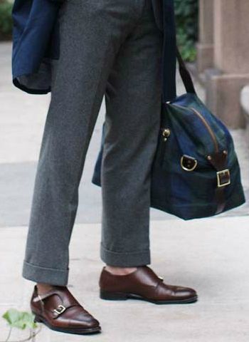 Pants cuffs, or trouser turn-ups, are the bottom edges of your pant legs folded outside rather than inside. Pants Cuffs Style, Mens Cuffed Pants, Dapper Gentleman Style, Socks Outfit, Pants For Work, Mens Slacks, Mens Cuff, Sock Outfits, Dapper Gentleman