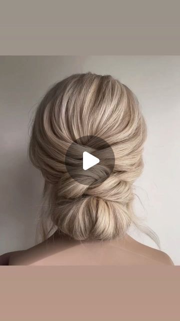 behindthechair.com on Instagram: "* Save this updo inspo for your spring weddings! ... 🥰 by @updos.by.jocelyn  ——  To create this hairstyle, I used some of my favorite products 👏🏼 Glow Frizz Control & Shine Serum and the Thrill Elastic Fibre Gum to create soft definition, and detailed using the Freeze Medium Hold Hairspray by @schwarzkopfusa  Updo upstyle weddinghair #BEHINDTHECHAIR #btcReelQuickie #hairReels #schwarzkopfusa #thebtcteam #btcskp #btcxOSIS #OSIS #UPSTYLE #btcxskppartner #hairstylevideo #hairtutorial #btcupdosbyjocelyn" Wedding Low Bun Hairstyles How To, Updo Hairstyles Low Bun, Hairstyles All Up, How To Bridal Updo, Wedding Updo With Volume, Easy Diy Updos For Medium Hair Wedding Hairstyle Tutorials, Classy Updo Hairstyles Elegant Wedding, How To Do A Chignon Bun, Low Bridal Updo Tutorial