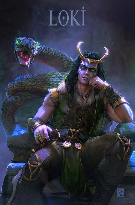 LOKI, on ArtStation at https://www.artstation.com/artwork/WK5ZK2 Loki Laufeyjarson, Loki Jotun, Loki Tattoo, Loki Norse Mythology, Loki Mythology, Norse Mythology Tattoo, Arte Viking, Odin And Thor, Loki Wallpaper