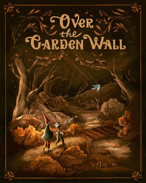 Over the Garden Wall fanart by Daria Danilova Over The Garden Wall Fanart, Over The Garden Wall Art, Walled Garden, Over The Garden Wall, Wall Garden, Garden Wall Art, Autumn Aesthetic, Room Posters, Cthulhu