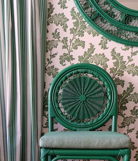 The Rattan Carousel Chair - Soane Britain Soane Britain, Green With Envy, Green Rooms, Seat Pads, Estilo Boho, Carousel, Side Chairs, House Interior, Sweet Home