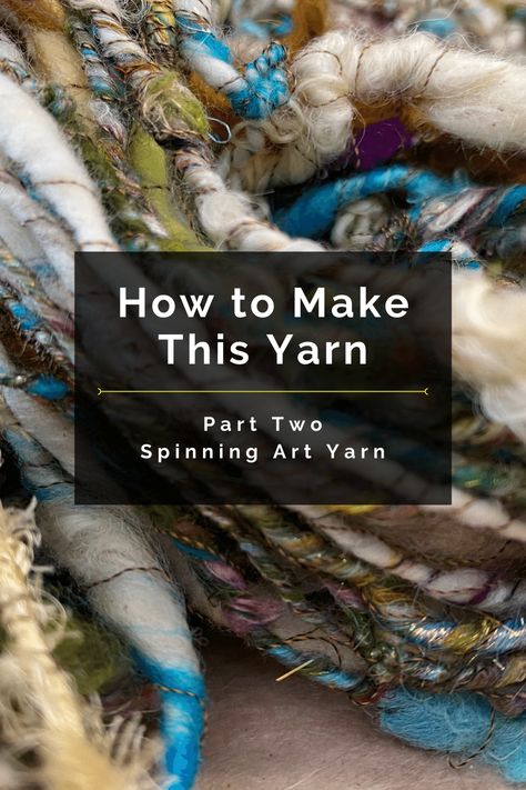 Spinning Yarn Wheel, Handspun Yarn Projects, Spinning Yarn Fiber, Spinning Art, Art Yarn Spinning, Blending Board, Art Yarn Weaving, Textile Art Techniques, Yarn Tutorials