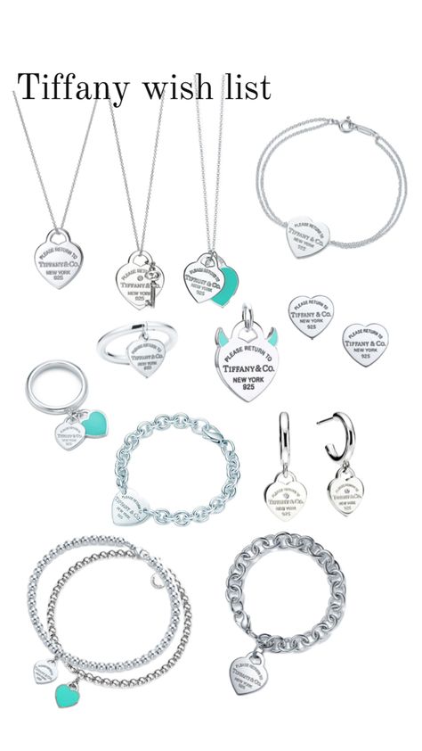 Wish List Aesthetic, Tiffany Aesthetic, Capsule Wardrobe Jewelry, Tiffany Girls, Pandora Bracelet Charms Ideas, Xoxo Jewelry, Girly Bracelets, Tiffany And Co Jewelry, Wrist Jewelry