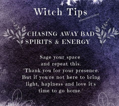 Witchcraft Spells For Beginners, Witch Tips, Pagan Spirituality, Witchy Tips, Witch Rituals, Moon Rituals, Bad Spirits, Wiccan Magic, Witch Spirituality