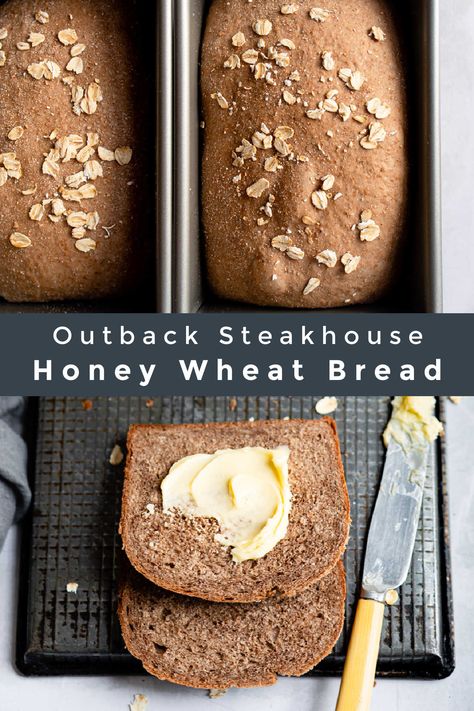 Brown Bread Recipes For Bread Machine, Steakhouse Bread Recipe, Outback Steakhouse Bread, Honey Wheat Bread Recipe, Pumpernickel Bread Recipe, Steakhouse Bread, Ez Recipes, Copycat Outback, Easy Bread Machine Recipes