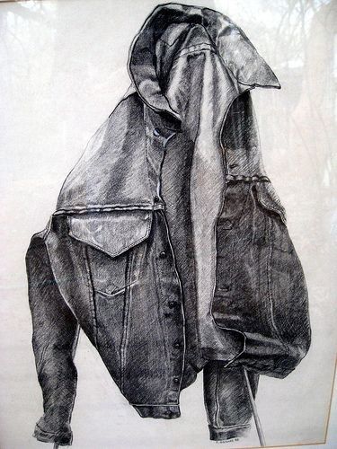 Drawings Techniques, Charcoal Jacket, Drawings Tutorials, Sketching Tips, Pencil Drawing Tutorials, Drawing Charcoal, Pencil Sketch Drawing, Observational Drawing, Design Jacket