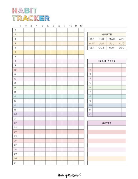 Habit Tracker Journal, Rutinitas Harian, Printable Habit Tracker, Bullet Journal Ideas Templates, Habit Tracker Bullet Journal, Habit Tracker Printable, Bulletin Journal Ideas, Habit Tracking, Routine Planner