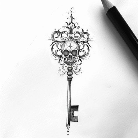 Artistic Key Tattoo Sketches Skeleton Key Tattoo, Art Of Expression, Key Tattoo Designs, Watercolor Tattoo Ideas, Lace Tattoo Design, Key Tattoo, Meaningful Tattoo Quotes, Sketch Tattoo Design, Leg Tattoos Women