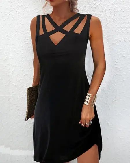 Dresses Flattering Plus Size Dresses, Women's A Line Dresses, Cheap Dresses Casual, Black Short Dress, Midi Dress Casual, Stylish Plus, Black Dresses Casual, Short Mini Dress, Curve Dresses