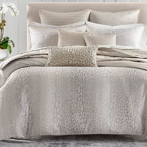 Hudson Park Collection - Animale Stripe Bedding Collection - 100% Exclusive Eastern Accents Bedding, Glam Bedding, Luxury Comforter Sets, Modern Comforter, Stripe Bedding, Head Boards, Duvet Cover Full, Bedroom Stuff, Neutral Bedding