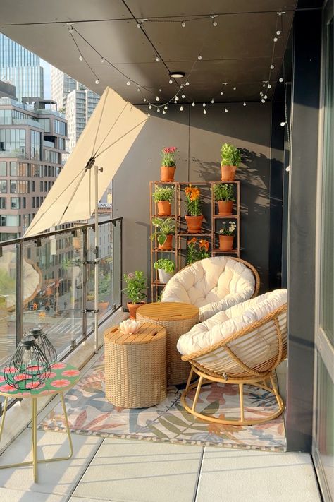 Grand patio Balcony Umbrella, JENA … curated on LTK Eclectic Balcony Decor, Cute Patio Decor, Patio Furniture Apartment, Apartment Balcony Inspiration, Balcony With Umbrella, Apartment Patio Makeover, Cute Apartment Patio Ideas, Balcony Set Up, Balcony Set Up Ideas