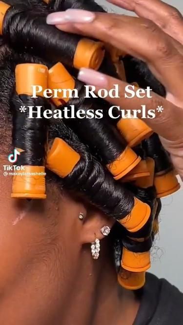 Natural Hair Perm Rods, Perm Rod Set, Flexi Rods, Quick Natural Hair Styles, Curly Hair Videos, Perm Rods, 4c Natural, 4c Natural Hair, Hairdos For Curly Hair