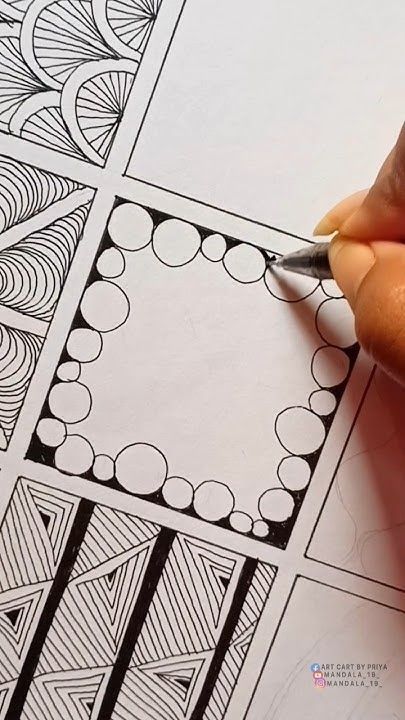 Easy Zentangle Pattern🖤 #shorts #zentangleart #trending #doodle #artshorts Tangle Patterns, Doodle Zentangle Patterns, Easy Zentangle Patterns, Easy Zentangle, Zentangle Pattern, Zen Doodle Patterns, Pattern Shorts, Zen Doodle Art, Doodles Zentangles