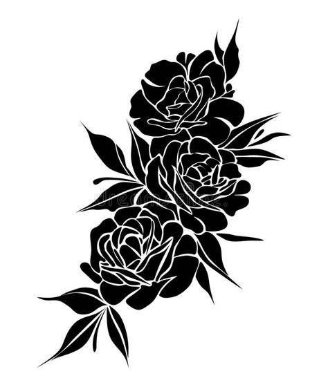 Flower Tattoo To Cover Up Old Tattoo, Large Black Tattoo Cover Up, Black Floral Tattoo Design, Black Rose Neck Tattoo, Black Out Tattoo Cover Up, Black Flower Tattoo Cover Up, Black Coverup Tattoo, Floral Tattoo Coverup, Coverup Tattoo Designs