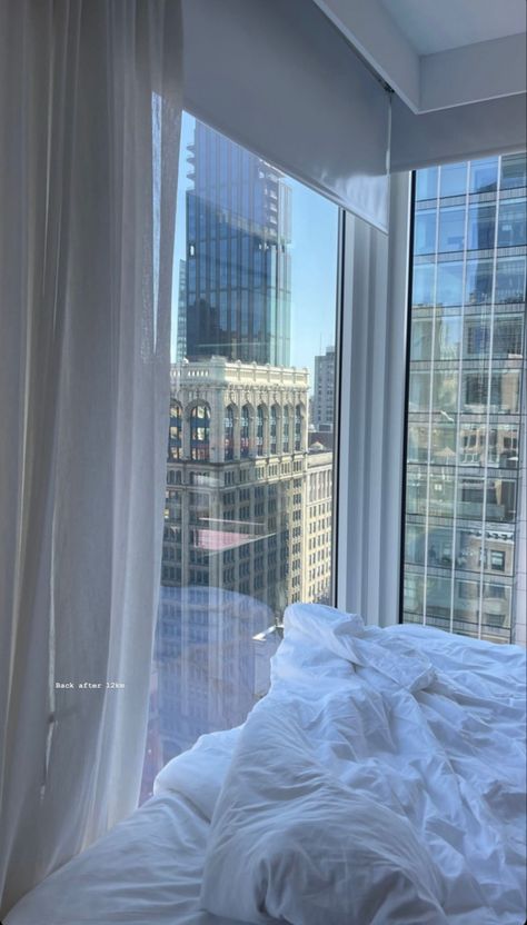 High Rise Condo Aesthetic, Condo City View, Aesthetic Condo, Nyc Manifestation, High Rise Apartment Aesthetic, New York City Bedroom, Luxury High Rise Apartment, Apartment High Rise, Aesthetic Apartments