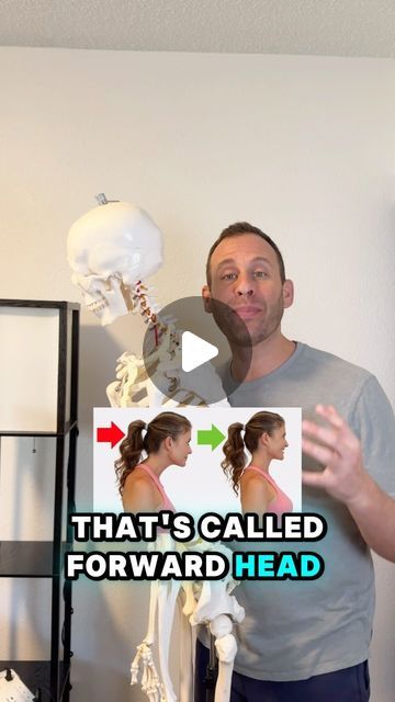 Michael Boshnack on Instagram: "Ever notice your head creeping forward? 

That’s called Forward Head Posture – and it’s a common issue! Often caused by our tech-heavy lifestyles, it adds unnecessary pressure on your spine, leading to neck pain, tension, and even headaches if left unchecked. 

The good news? We can start correcting it today!

Let me show you two levels of a gentle exercise to help with Forward Head Posture.

Level 1: The Chin Tuck. Start standing with your back straight. Tuck your chin back, bringing your head directly over your spine, and hold for a few seconds. This helps align your neck and reduce tension.

Level 2: Resistance Band Chin Tuck. Place a resistance band around the back of your head, with your arms extended at 90 degrees in front of you. Press your chin back Gentle Exercise, Chin Tuck, Forward Head Posture, Call Forwarding, Band Exercises, Reduce Tension, Resistance Band Exercises, Band Workout, Neck Pain