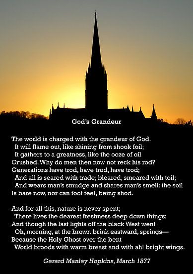 "God's Grandeur" by Gerard Manley Hopkins Chocolate Poetry, Gerard Manley Hopkins, Church Background, Father Poems, Imago Dei, Welsh Language, Christina Rossetti, Church Backgrounds, Why Do Men