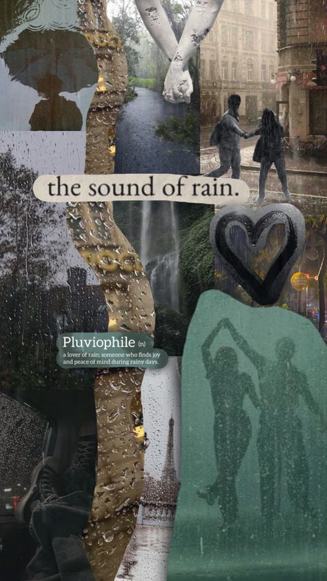 Dark Winter Aesthetic, Rainy Winter, Aesthetic Writing, Moodboard Collage, Rainy Day Aesthetic, Nature Collage, Rain Wallpapers, Rain Art, 3d Art Drawing