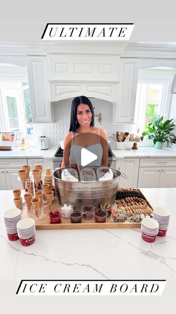 Carla Bushey - Always keepin’ it real on Instagram: "Graduation is a significant milestone in our children’s lives, and I want to make my daughter’s celebration unforgettable with this Ultimate Ice Cream Board. Using Bowl & Basket products from @ShopRiteStores, makes it simple to put together and fun for everyone to make their own delicious creations. Add this to your list of must-haves for your graduation party or next event! 🙌🏻 . #GraduacionconShopRite #grad2024 #graduationparty #icecreambar #icecreamlover #dessertideas #dessertboard #summerparties #sponsored" Best Way To Serve Ice Cream At A Party, Diy Ice Table For Food, Ice Cream Tray Ideas, Diy Ice Cream Station, Diy Ice Cream Bar Birthday Parties, At Home Ice Cream Bar, Live Dessert Station, Ice Cream Sundae Board, I E Cream Bar