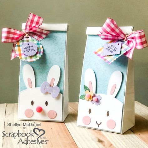 Easter Bunny Treat Bags are fun and easy!! Learn how to craft adorable spring gift bags with basic craft supplies. Just add rabbit ears and gift tags! They're an easy kids craft idea Find the details on the blog. #sbadhesivesby3l #giftbagideas #easterbunny #eastercrafts #paperbagcrafts Easter Wrapping Ideas, Easter Gift Wrapping Ideas, Easter Bunny Treat Bags, Bunny Treat Bags, Easter Paper Crafts, Easter Bunny Treats, Easter Treat Bags, Easter Gift Bags, Paper Bag Crafts