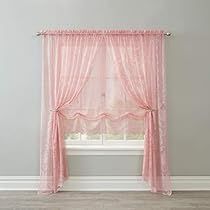 Large Window Coverings, Lace Balloons, Balloon Shades, Lace Curtain Panels, Balloon Curtains, Window Sheers, Curtain Window, Pink Curtains, Lace Curtains