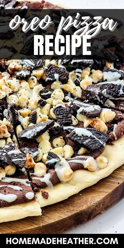 Desert Pizza Recipes, Oreo Dessert Pizza, Oreo Pizza, Chocolate Cake Oreo, Dessert Pizza Recipe, Cookie Pizza Recipe, Oreo Cookie Cake, Dessert Pizza Recipes, Pizza Oven Recipes