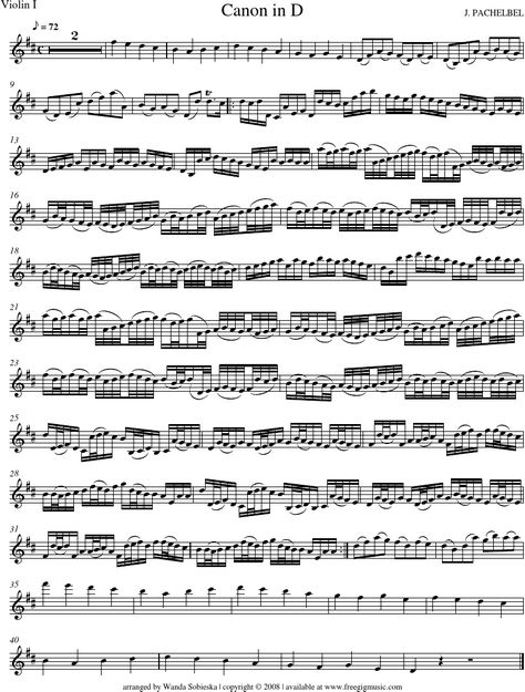 Canon In D Violin Sheet Music, Tenor Saxophone Sheet Music, Flute Lessons, Free Violin Sheet Music, Piano Songs Sheet Music, Canon In D, Fiddle Music, Piano Notes Songs, Trumpet Music