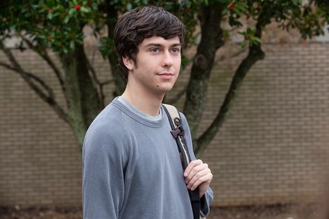 Nat Wolff plays Quentin in the movie version of Paper Towns. Quentien is a senior in high school and hadn't really done anything crazy or exciting. One night his neighbor Margo, who he use to be friends with when he was little, appears in his window. He helps her prank her ex-best friends and break into Sea World. When she disappears he does everything he can to try to find Margo. Quentin Jacobsen, Caitlin Carver, Senior In High School, Austin Abrams, Nat Wolff, Jaz Sinclair, Ansel Elgort, Paper Towns, John Green