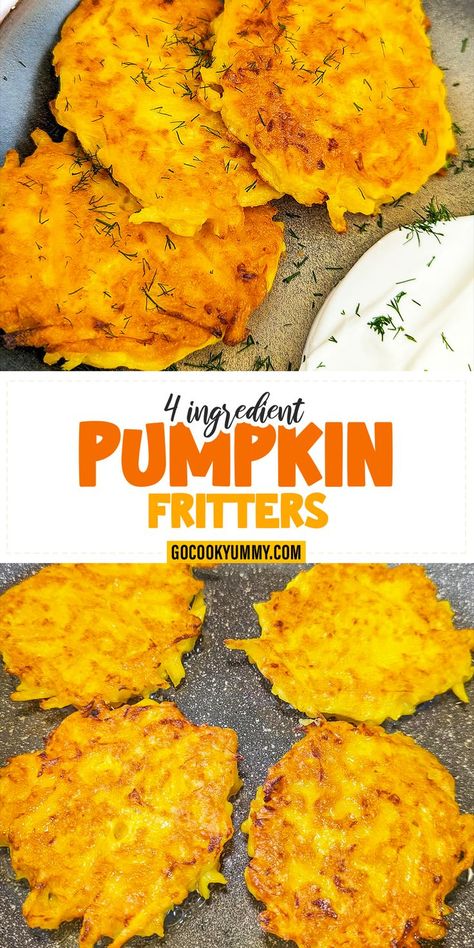 Indulge in the savory flavors of autumn with these quick and easy Pumpkin Fritters. Perfectly balanced with pumpkin and Parmesan, they're soft, cheesy, and slightly crispy. Ideal for a cozy snack, brunch, or as a delightful appetizer. Pumpkin Flour, Pumpkin Fritters, Savory Pumpkin, Brunch Inspiration, Leftover Pumpkin, Delicious Gluten Free Recipes, Quick Snack, Easy Brunch, 4 Ingredient