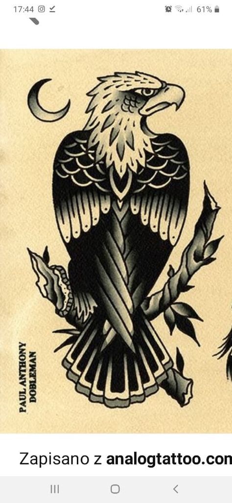 Sailor Jerry Eagle Tattoo, Sailor Jerry Eagle, Traditional Eagle Tattoo, Traditional Eagle, Traditional Tattoo Drawings, Tato Tradisional, Traditional Black Tattoo, Traditional Tattoo Old School, Sailor Jerry Tattoos